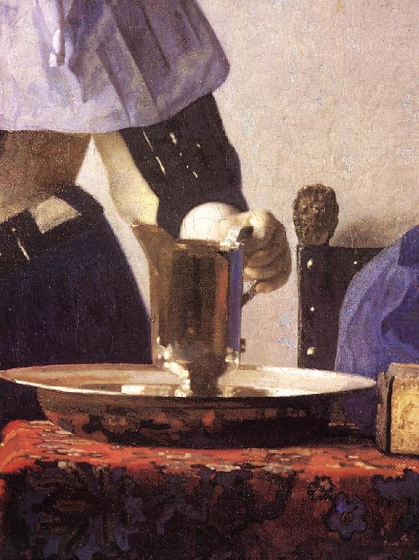 VERMEER VAN DELFT, Jan Young Woman with a Water Jug (detail) re china oil painting image